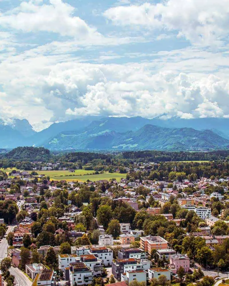 view of the Swiss mountains 2 day salzburg itinerary austria