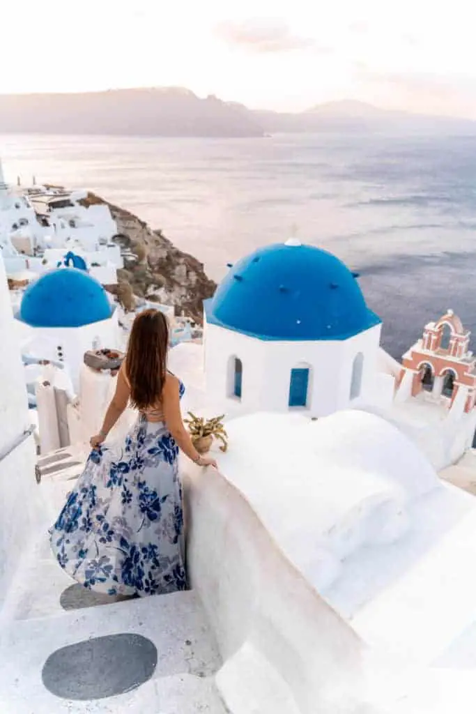 Oia Santorini beautiful sunrises colab kriszti of she wanders abroad