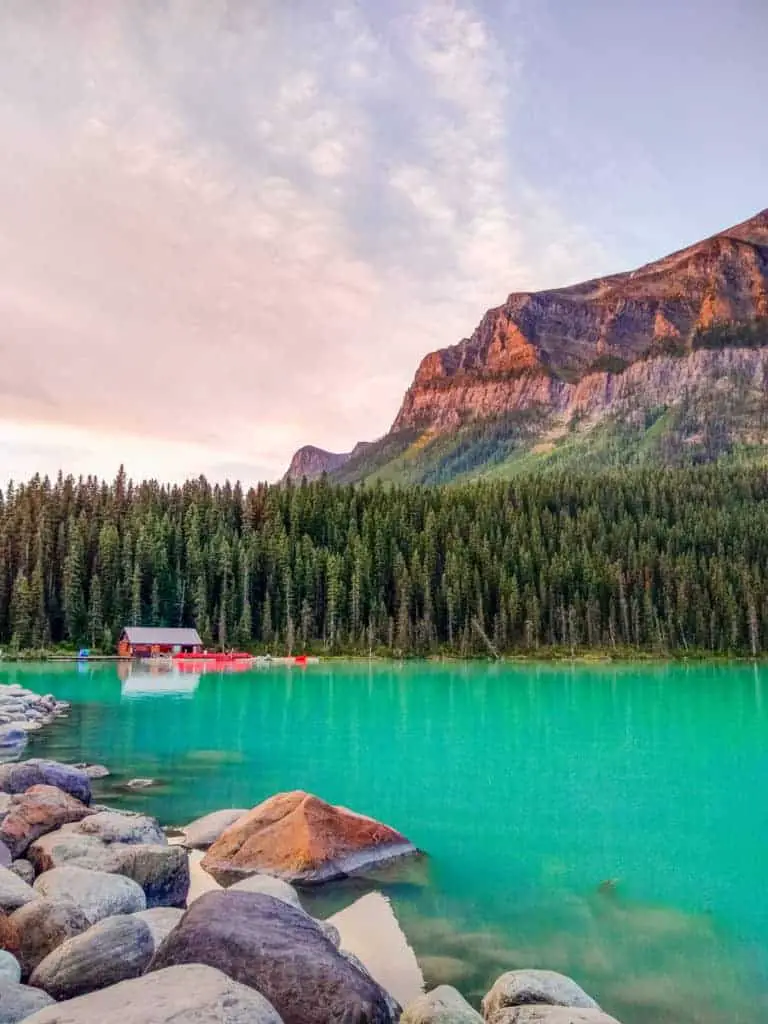 lake-louise-banff-canada-beautiful-sunrises-collab-by-Alexandra-of-The-adventure-classroom
