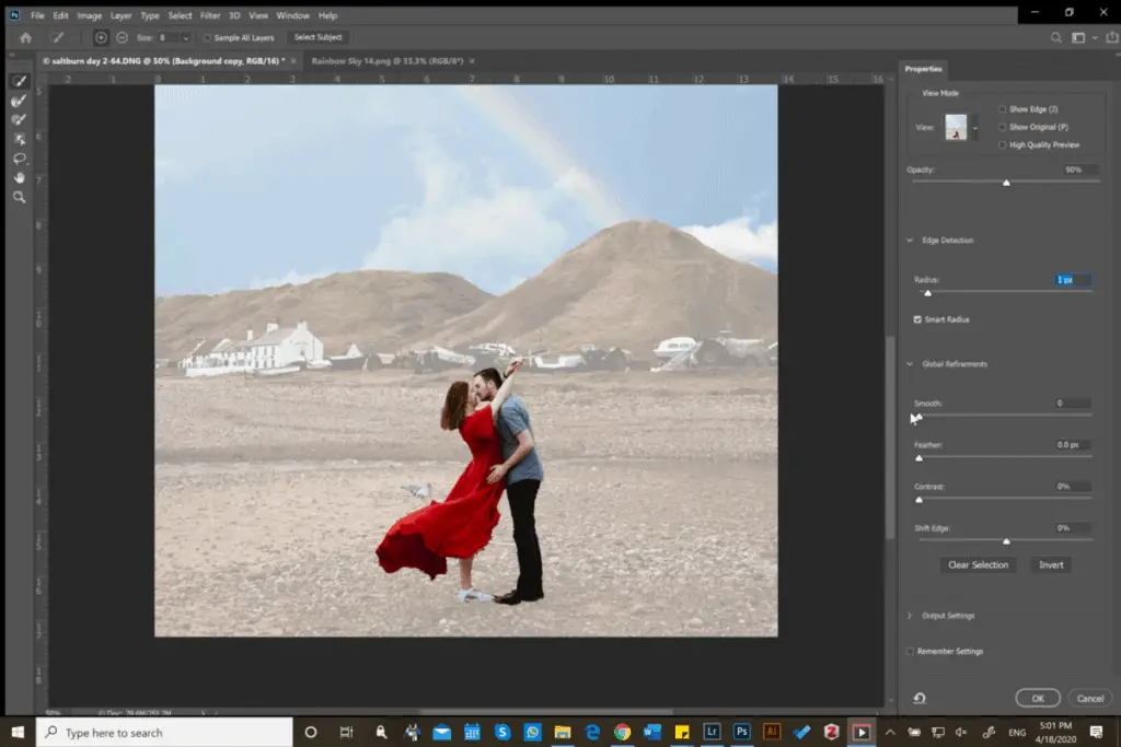 sky overlay photoshop blurry background depth of field tutorial youtube