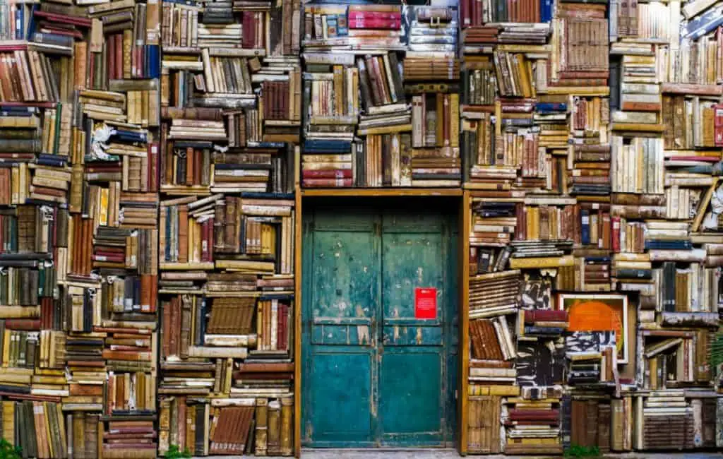 wall of books at best bookstores in the world