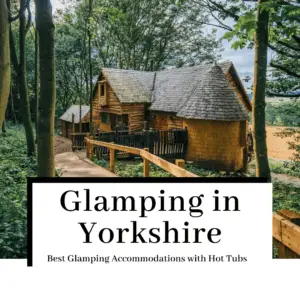 glamping in yorkshire with hot tub featured