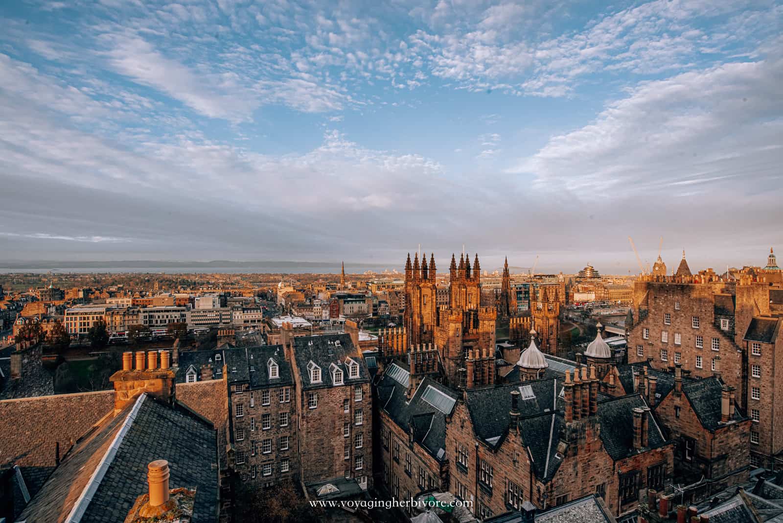 edinburgh photography rooftop sunset