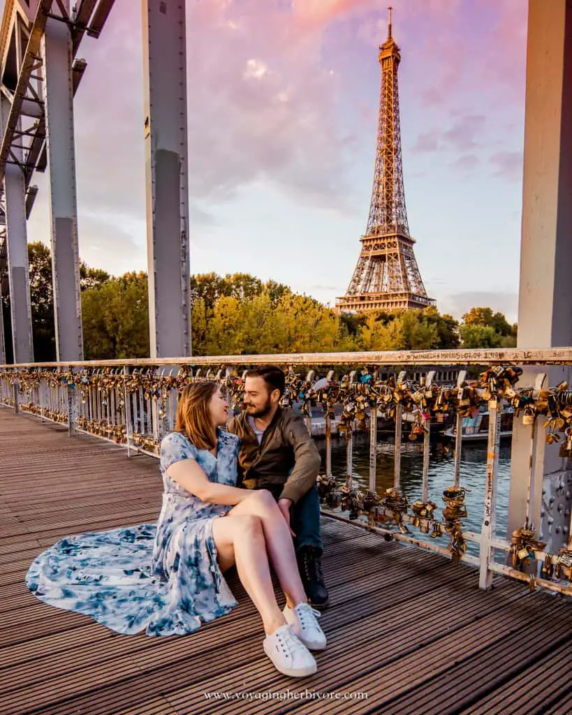 paris eiffel tower lock bridge instagrammable places in Paris