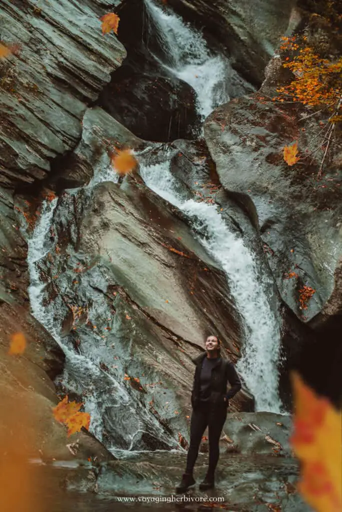 hamilton falls vermont waterfall and swimming hole in fall