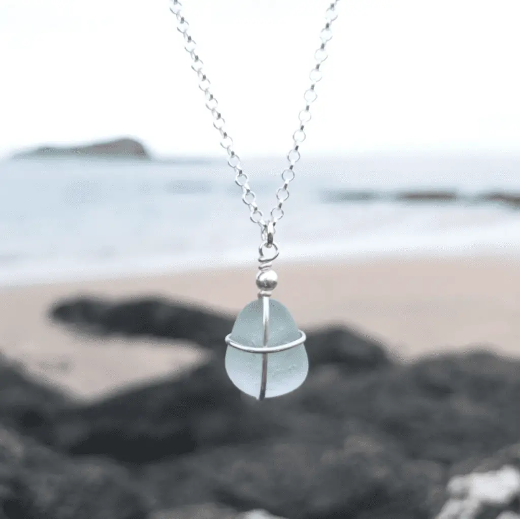 scottish seaglass pendant gift from scotland