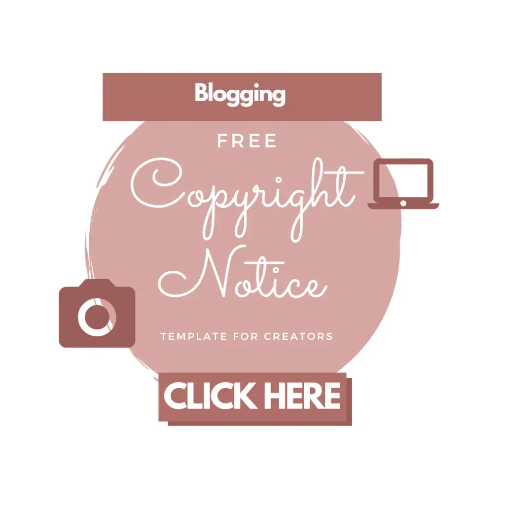 free copyright notice template for creatives sharing work online
