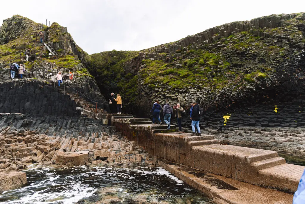 people get out of the boat onto the isle of staffa and fingal's cave