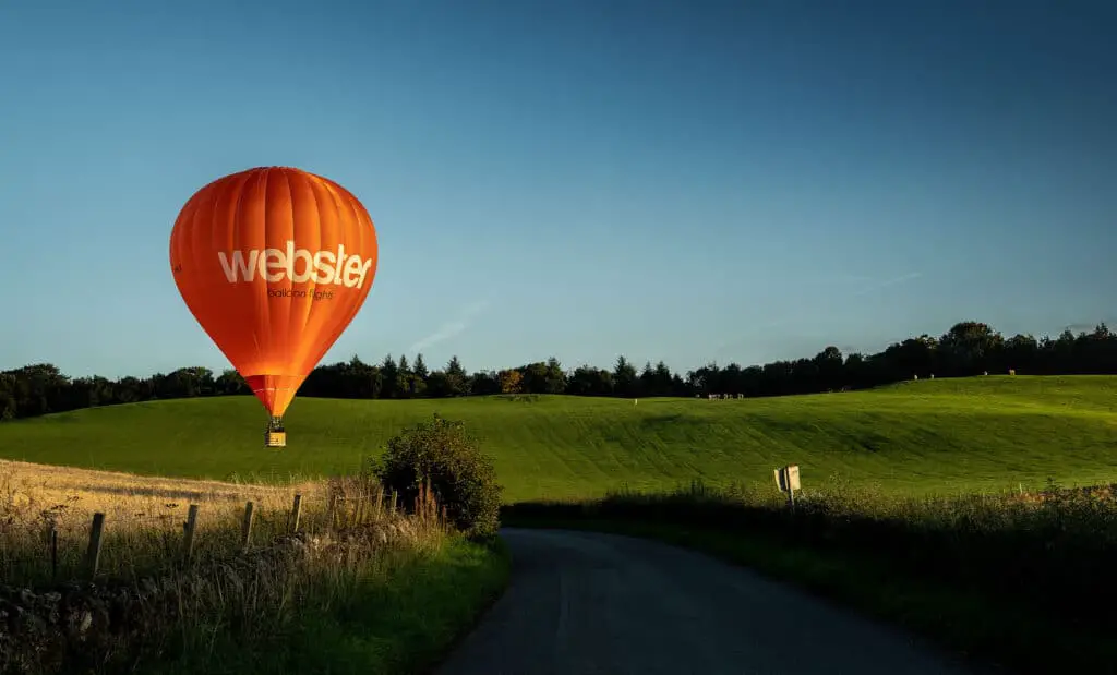 Webster Adventures air balloon ride